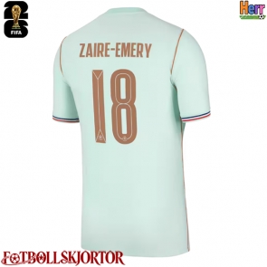 Frankrike Warren Zaire-Emery #18 Bortatröja VM 2026 Kortärmad